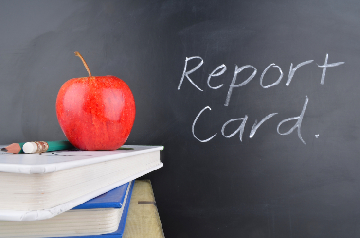 Nevada Report Card website showing K to 12 school performance data for Reno and Washoe County