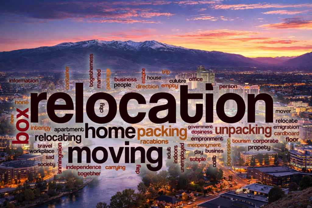 Corporate transferee family meeting with relocation specialist in Reno Nevada